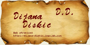 Dijana Diskić vizit kartica